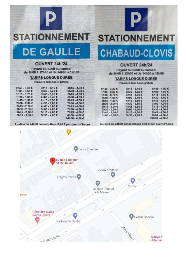 Les Rotins - Logements Climatises - Cathedrale A 2 Pas Reims Exteriör bild